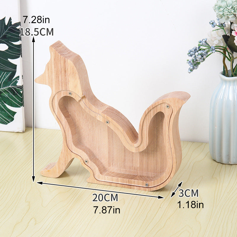 Tirelire Animal en Bois