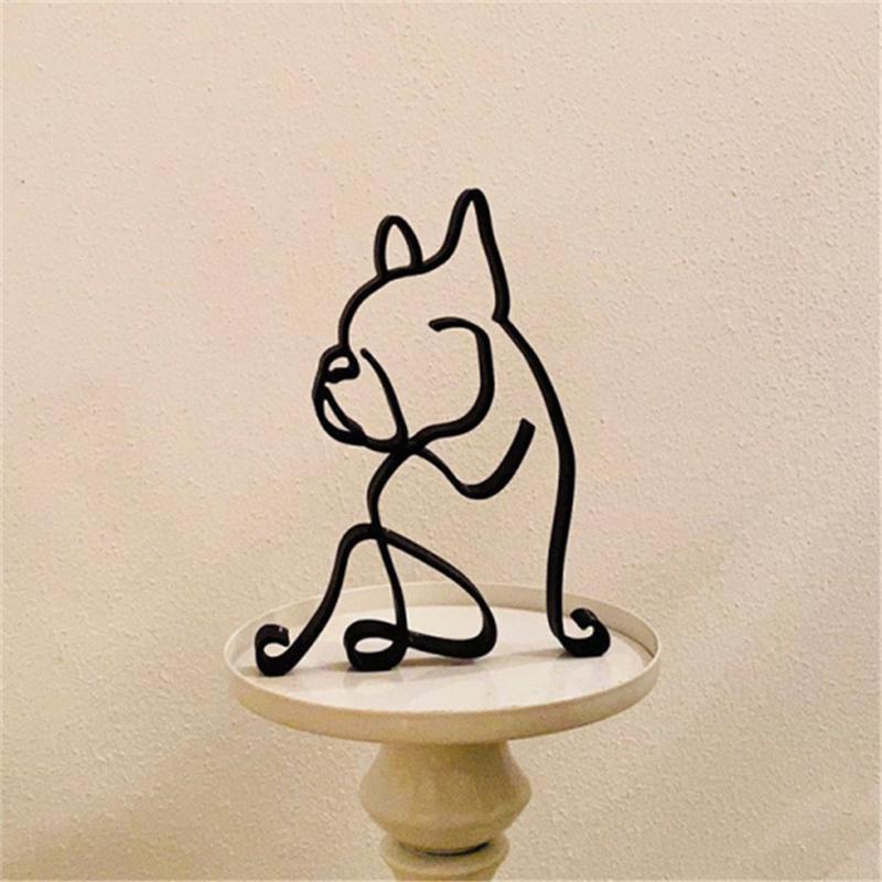 Hond minimalistische kunstsculptuur