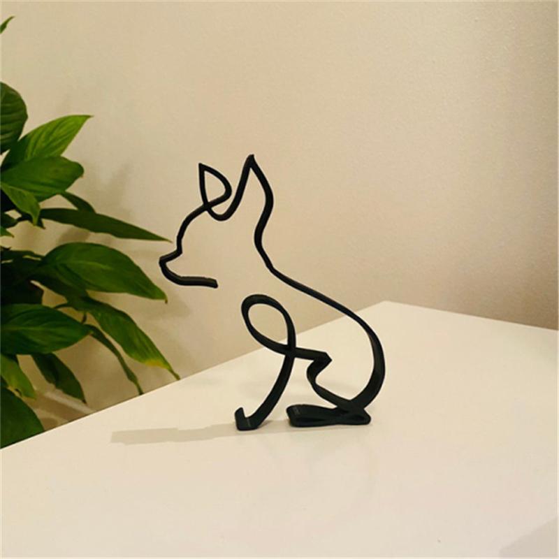 Hond minimalistische kunstsculptuur