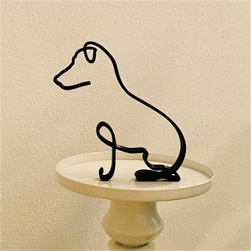 Hond minimalistische kunstsculptuur