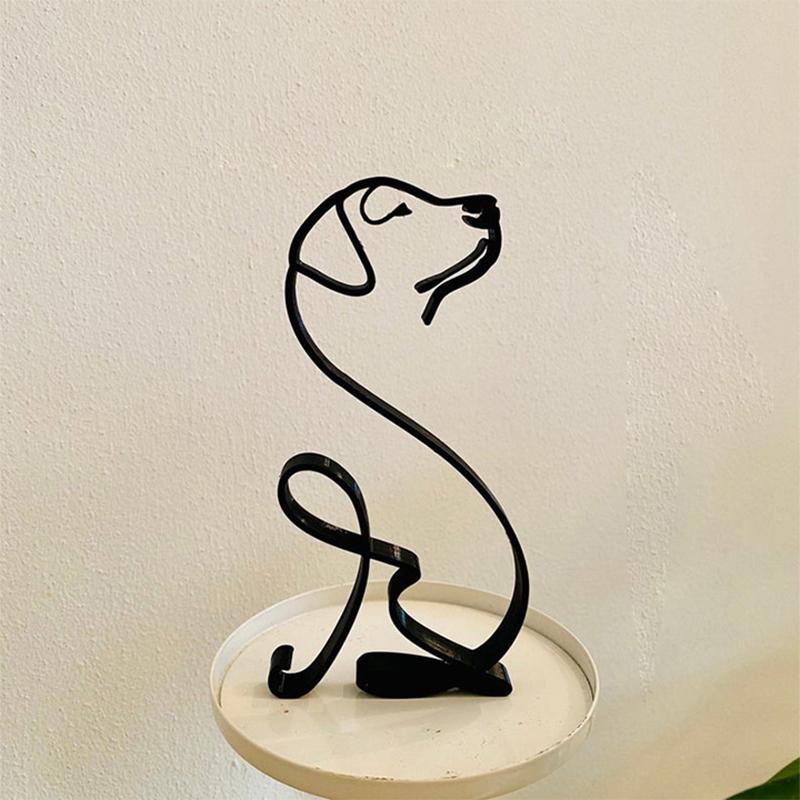 Hond minimalistische kunstsculptuur