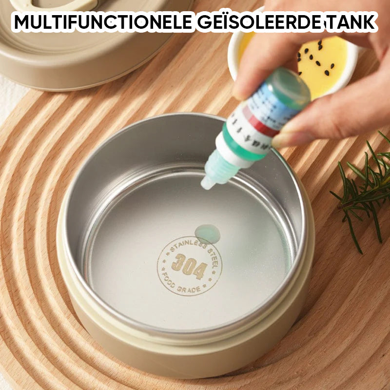 Draagbare geïsoleerde voedsellunchcontainerset