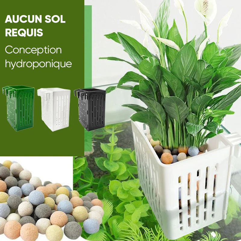 Panier de plantation hydroponique pour aquarium
