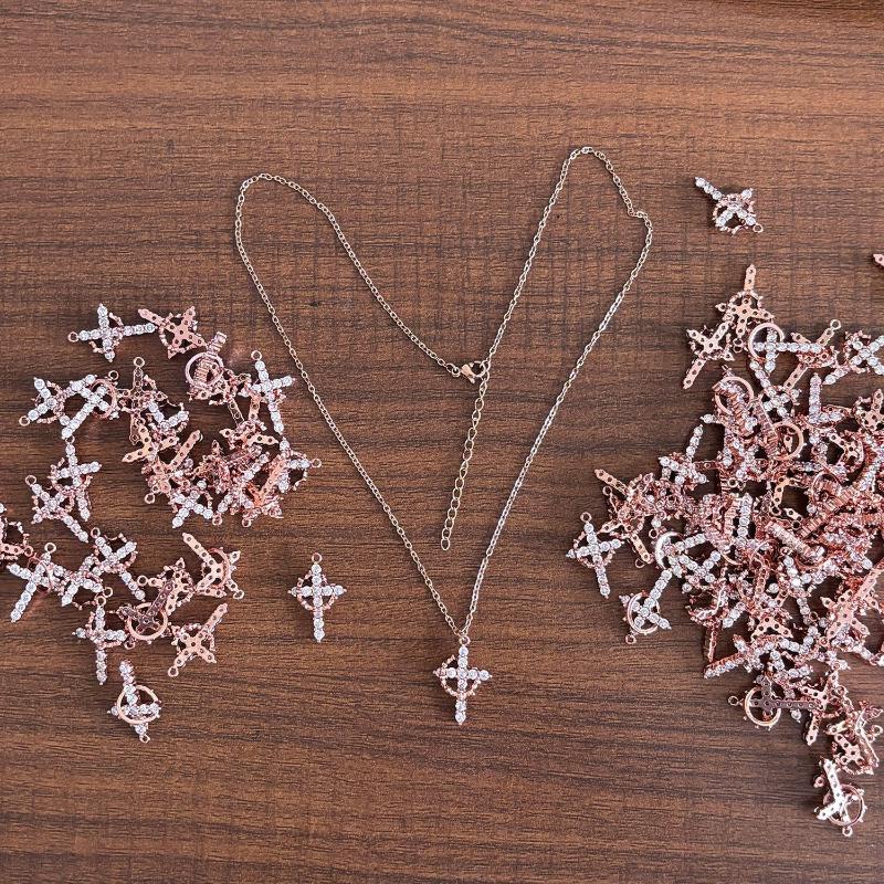 Corde Et Croix Pendentif Collier Ras Du Cou