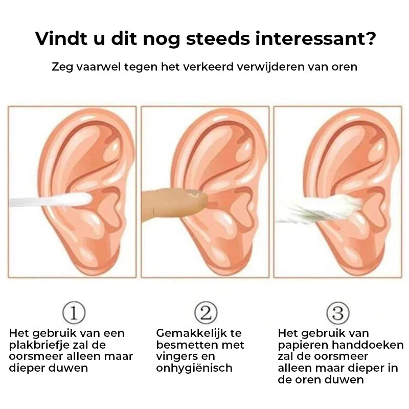 Set van 6 roestvrijstalen spiraal oorreiniger en massagetool