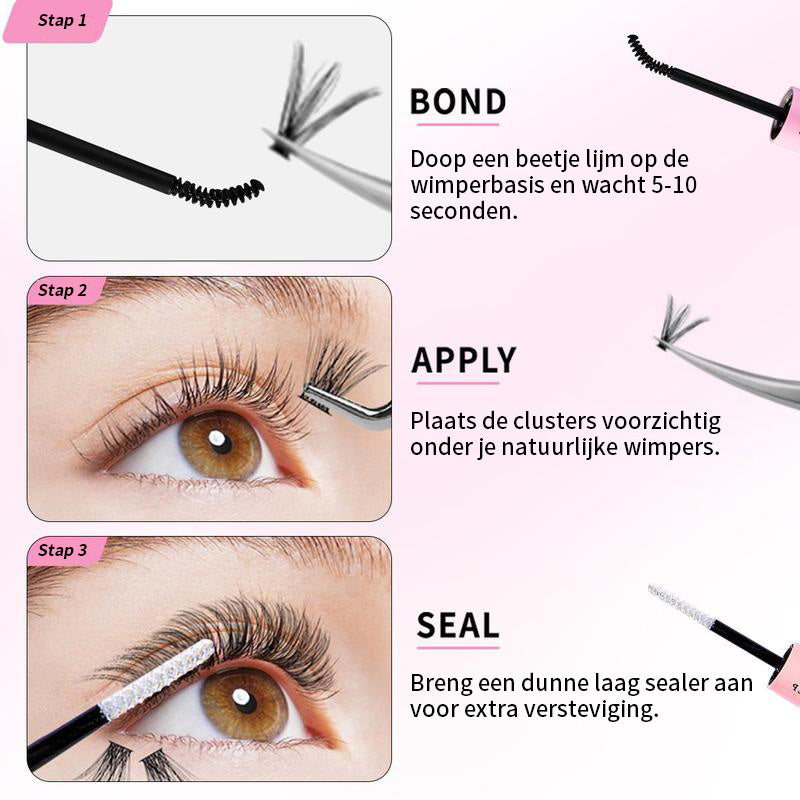 Natuurlijke luchtige set met valse wimperextensions