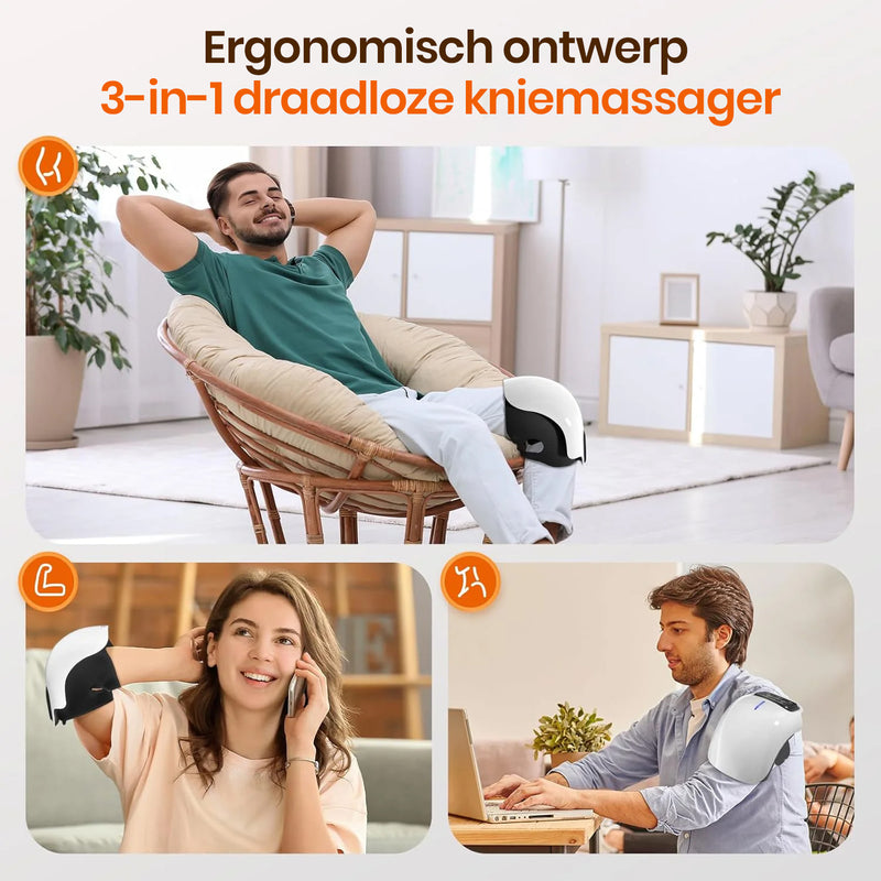 3-in-1 draadloze kniemassager