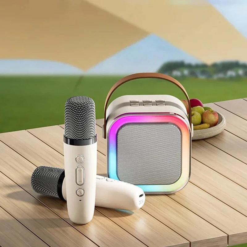Mini Karaoke Machine met draadloze microfoons