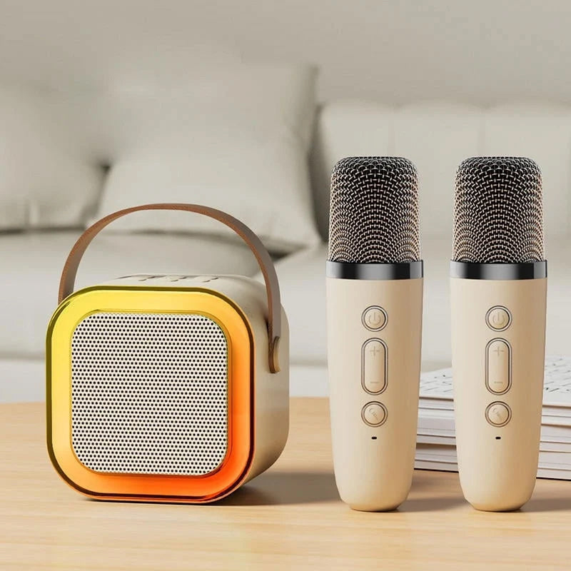 Mini Karaoke Machine met draadloze microfoons