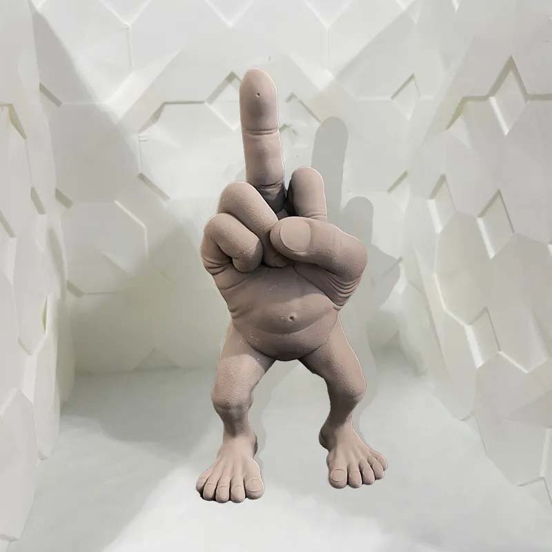 Middelvingerfiguur Met Benen