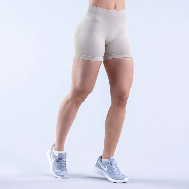 Effen sportshorts met hoge taille voor dames