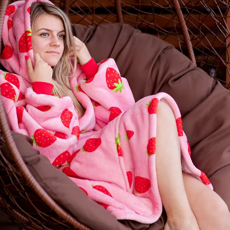 Draagbare dekenhoodie voor volwassenen