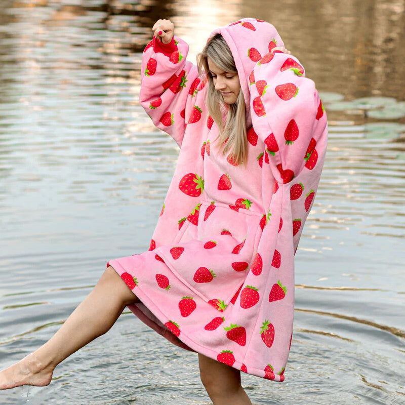 Draagbare dekenhoodie voor volwassenen