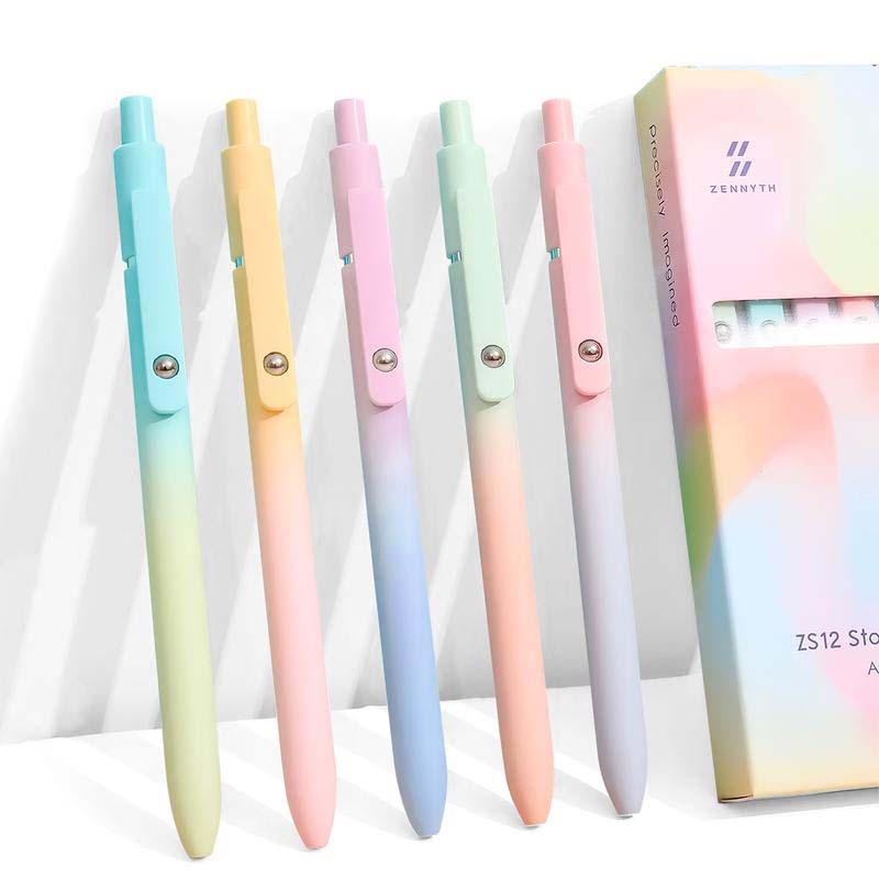 Stylos gel à séchage rapide en carbone de type presse minimaliste