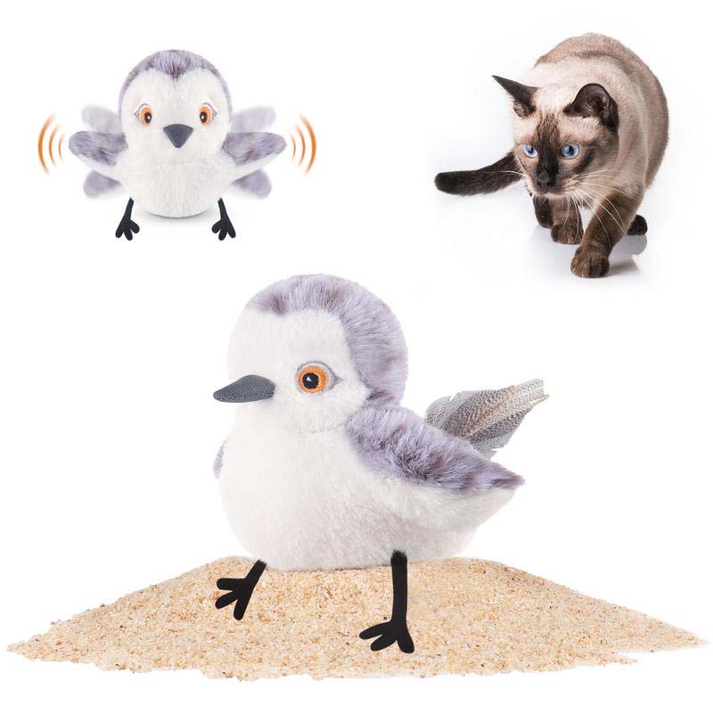 Jouets d'exercice rechargeables et interactifs pour chat, oiseau réaliste