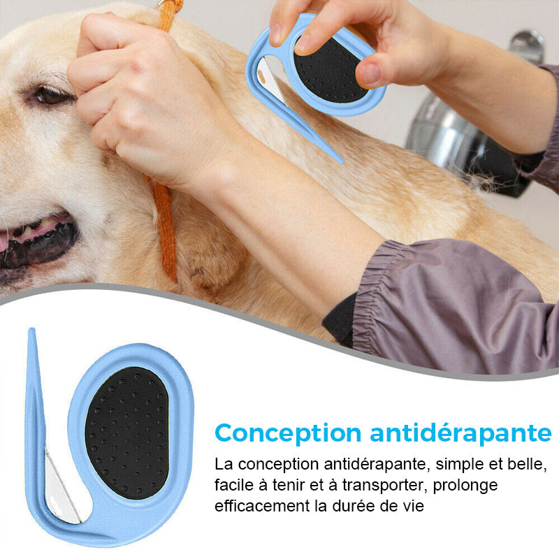 Couteau de toilettage pour animaux à poils longs
