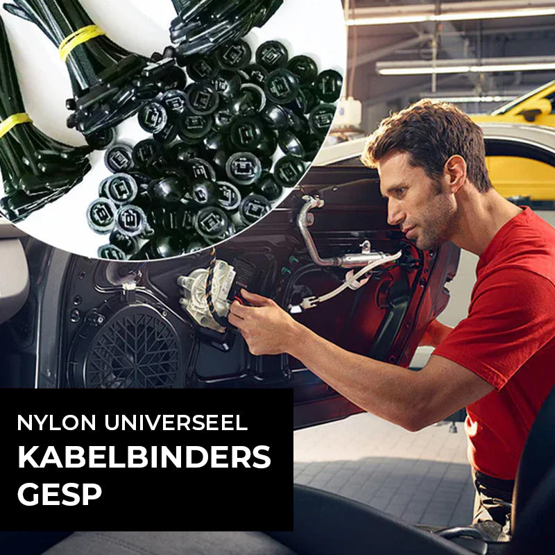 Universele nylon kabelbindergesp