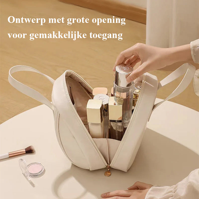Meerlaagse schelpvormige cosmetische tas