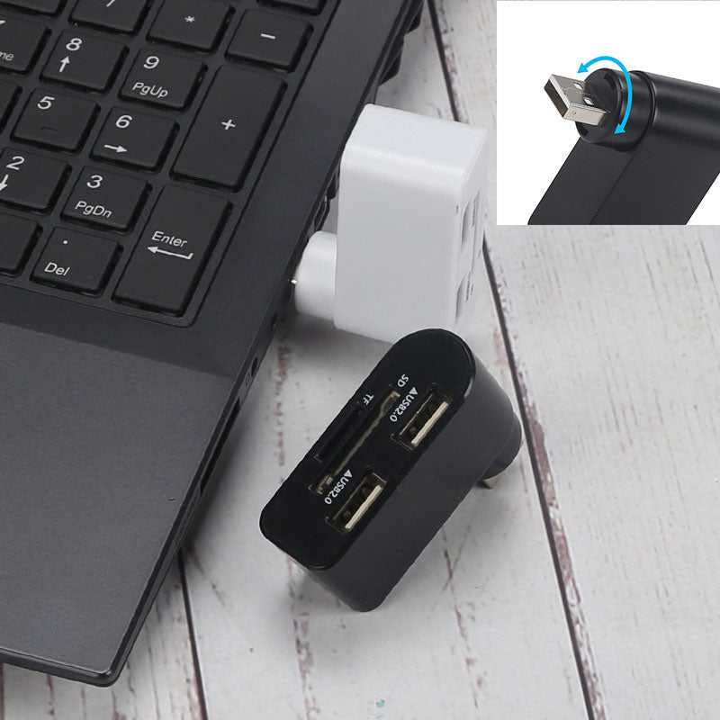4-in-1 draaibare USB-hub