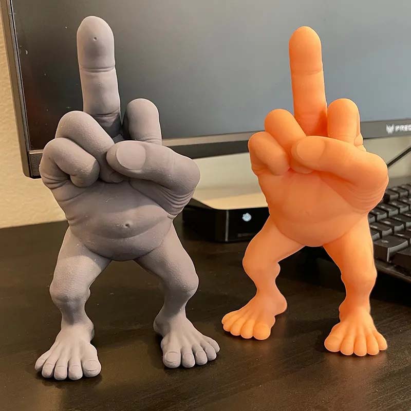 Middelvingerfiguur Met Benen