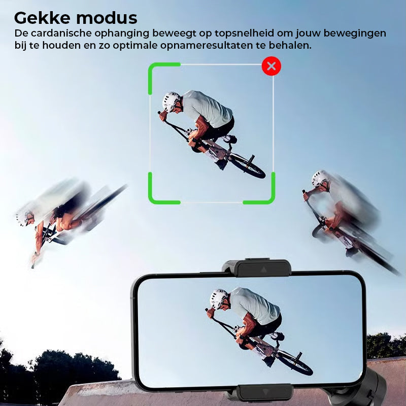 Slimme 3-assige gimbalstabilisator met AI-tracking – Professionele video-opnametool