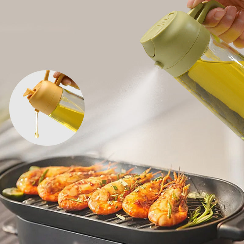2-in-1 glazen olieverstuiver en dispenser