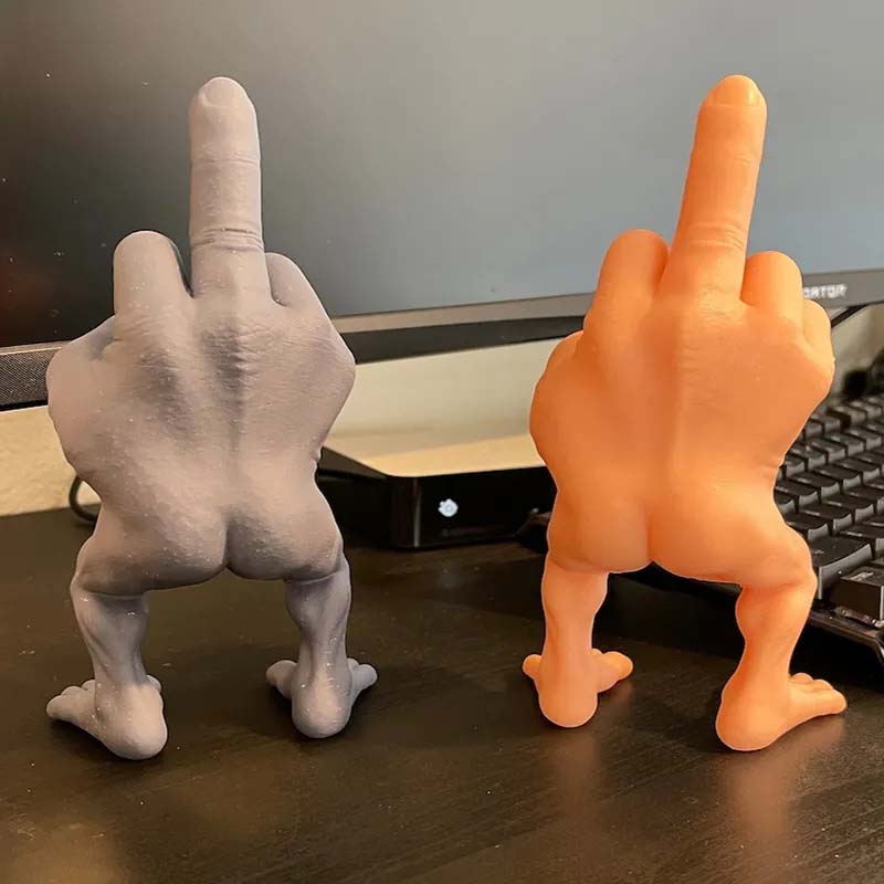 Middelvingerfiguur Met Benen