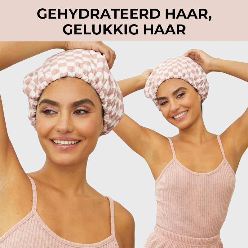 Luxe douchekap met satijnen voering