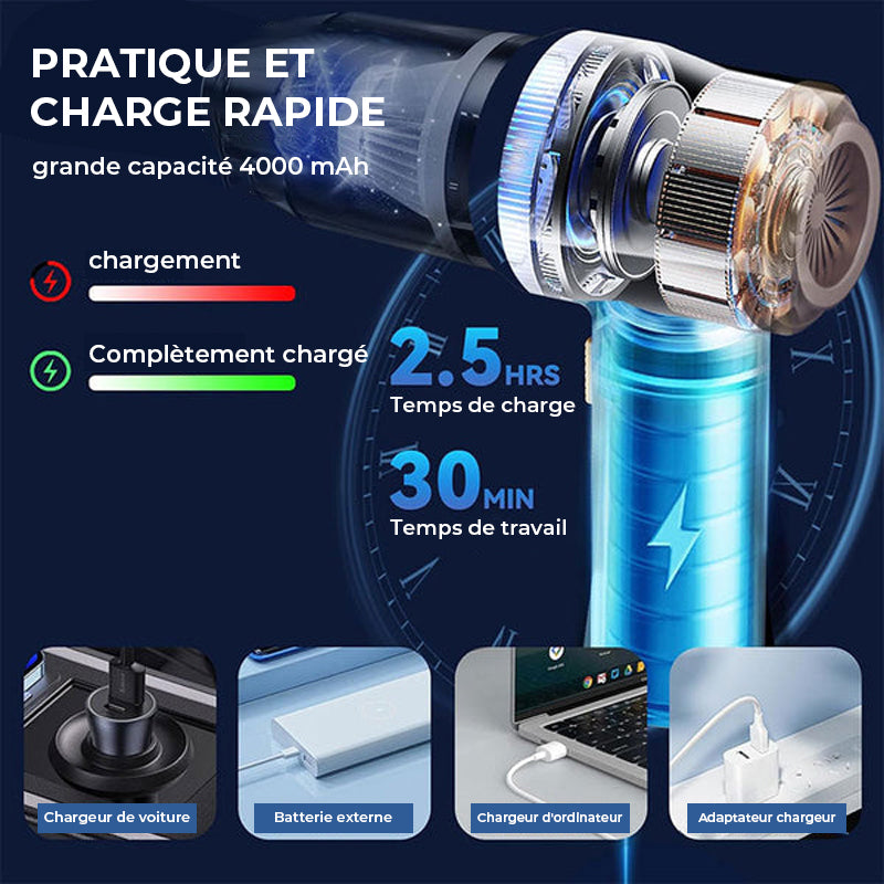 Aspirateur portable sans fil pour voiture et maison
