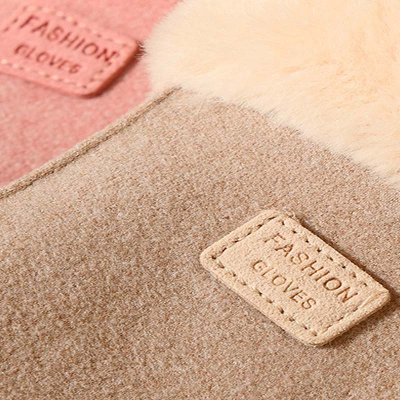 Gants à écran tactile chauds et coupe-vent de couleur unie