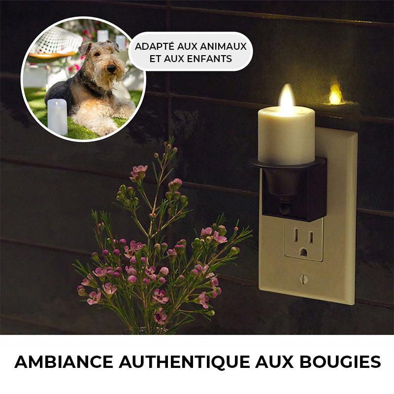 Veilleuse à bougie sans flamme