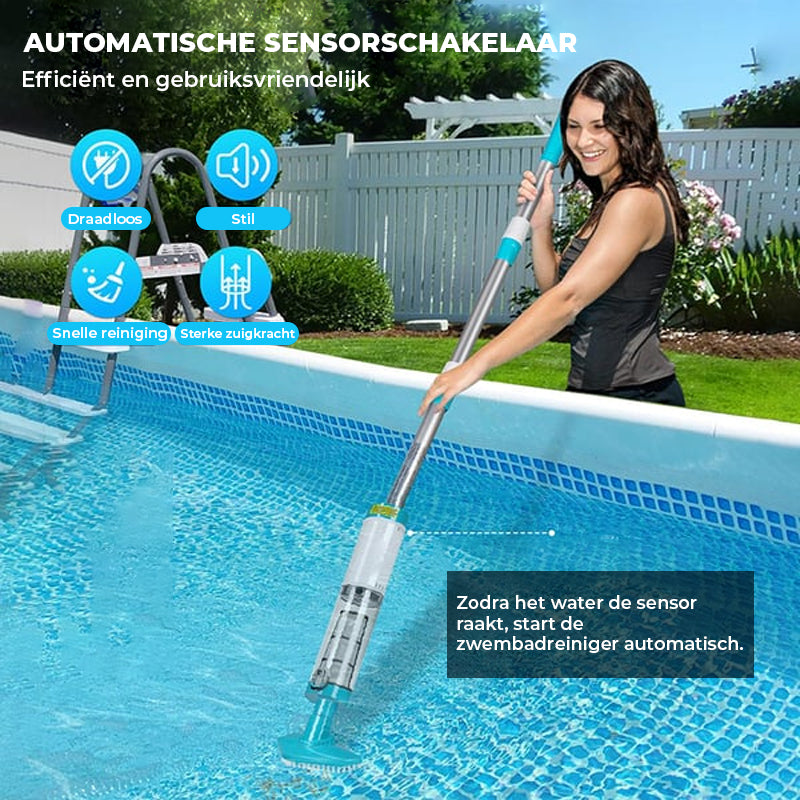 3-in-1 draadloze, oplaadbare, krachtige zwembadstofzuiger