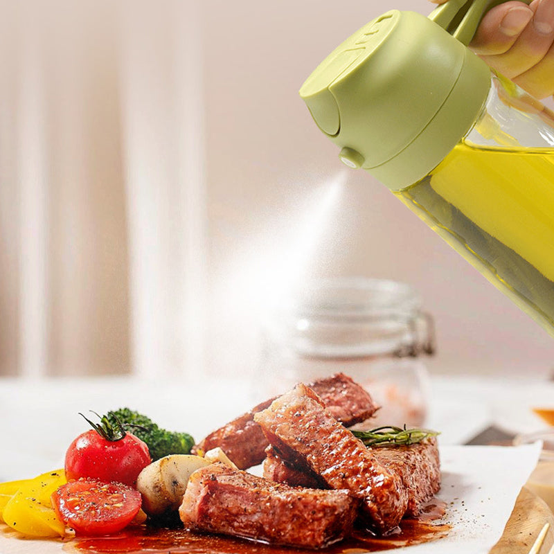 2-in-1 glazen olieverstuiver en dispenser