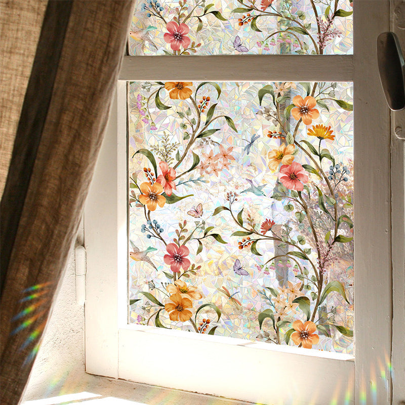 Bloemmotief raamsticker