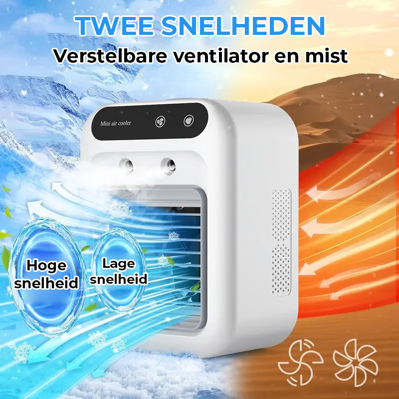 Draagbare 3-in-1 koelventilator met 2 snelheden en mistfunctie