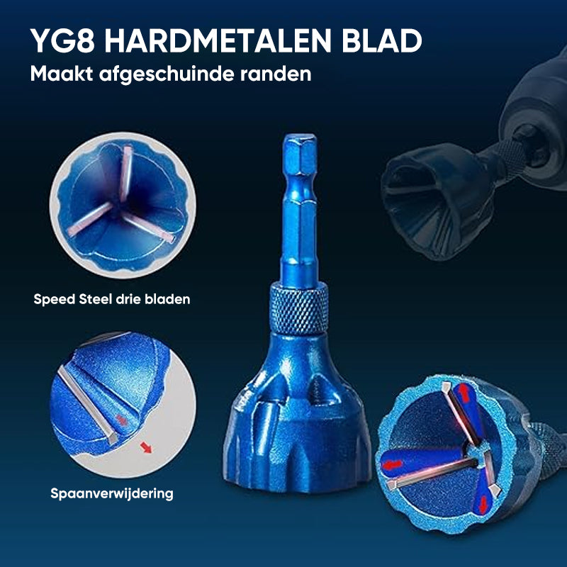 Afbraamgereedschap voor externe afschuining met hardmetalen blad