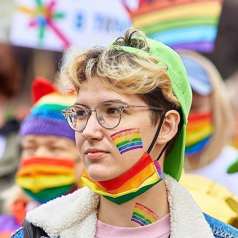 Regenboog gezichtsbodypaint