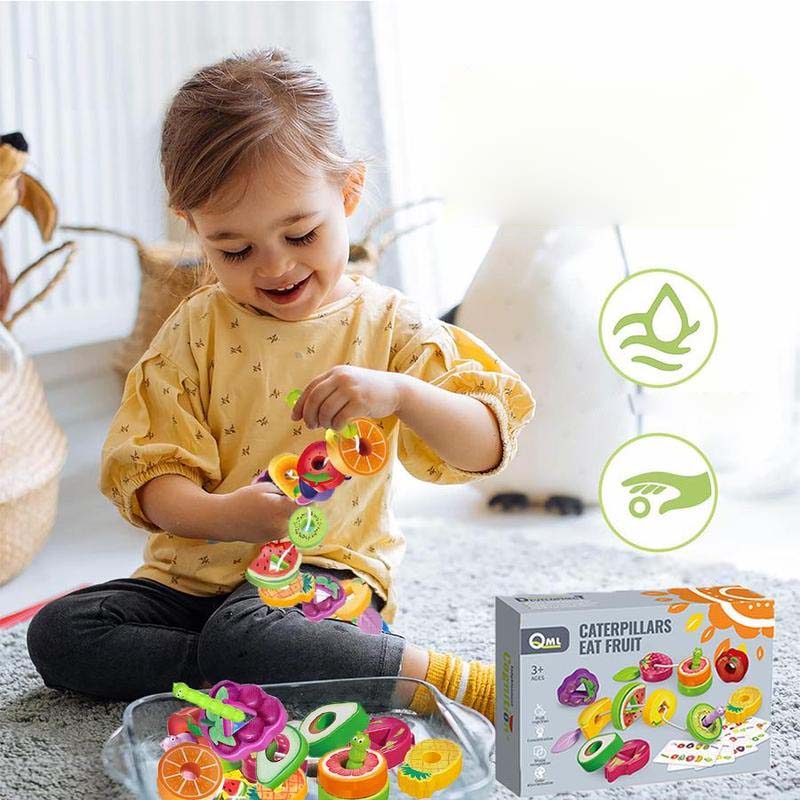 Jeu d'enfilage de fruits