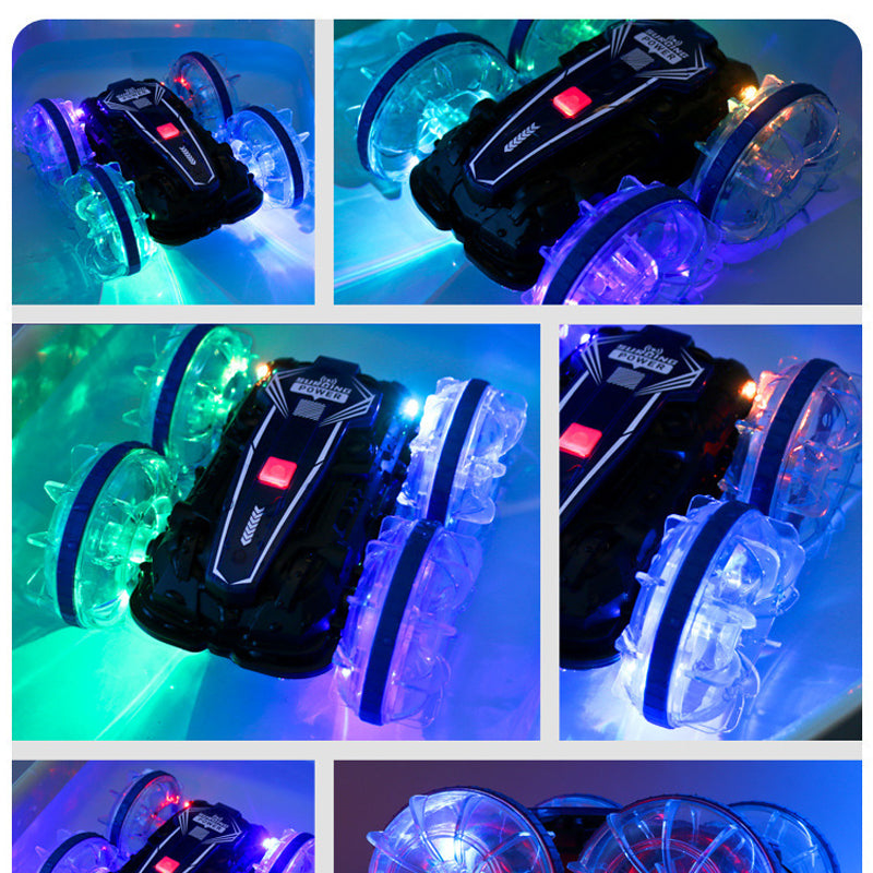 RC Stuntauto voor Land en Water met 2 Afstandsbedieningen