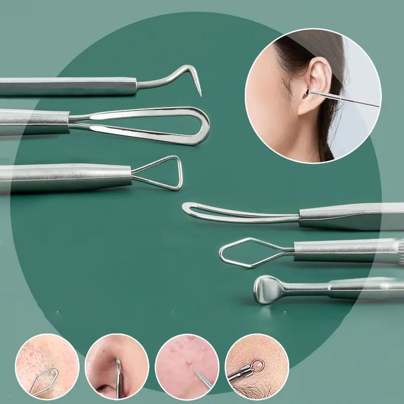 15-delige Roestvrijstalen Mee-eter & Acne Verwijder Set