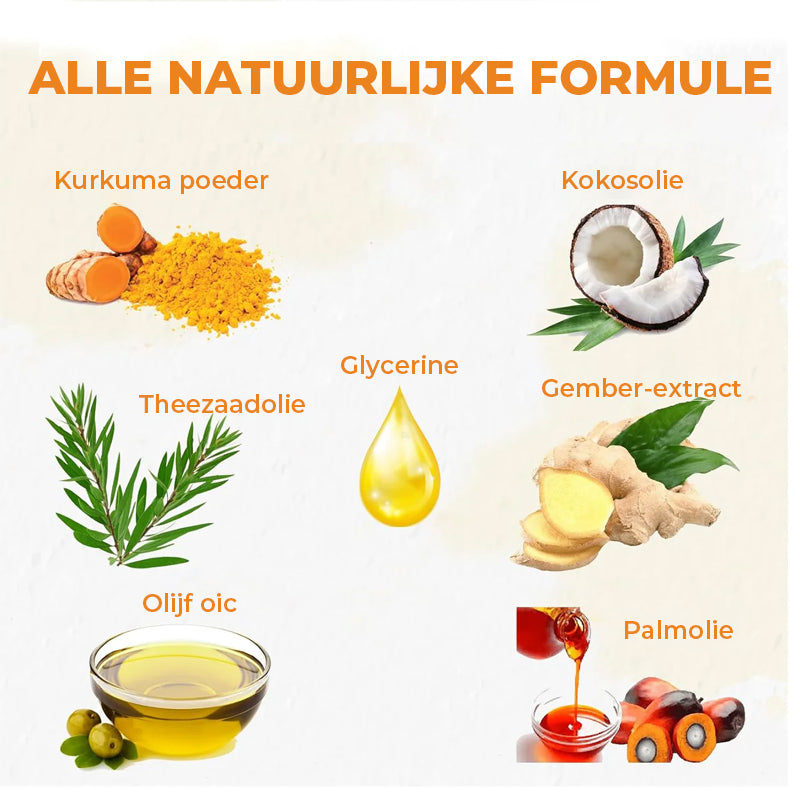 Kurkuma Zeep voor Gezicht & Lichaam