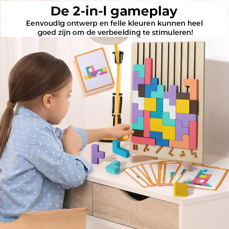 Houten Stapel Puzzelset