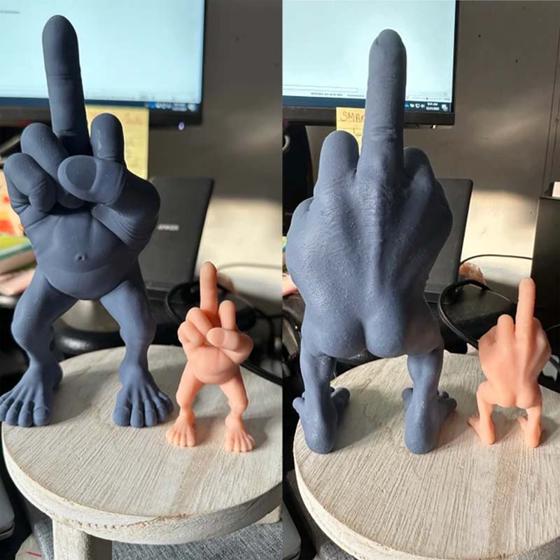 Middelvingerfiguur Met Benen