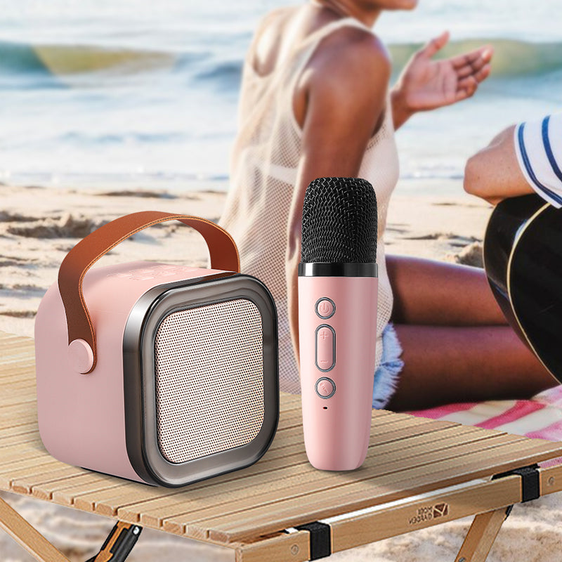 Mini Karaoke Machine met draadloze microfoons