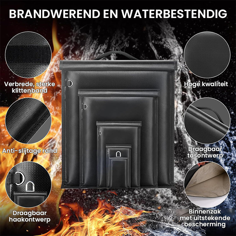 5-delige RFID-blokkeringstasset – antidiefstal, anti-tracking, waterdicht en brandwerend