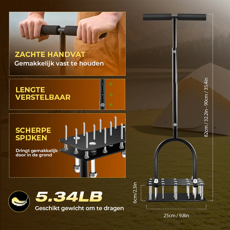 Praktische gazonbeluchter