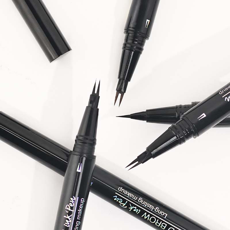 2-in-1 Dual-Ended Wenkbrauwpotlood met Micro-Vork-Tip Applicator en Precieze Borstel-Tip