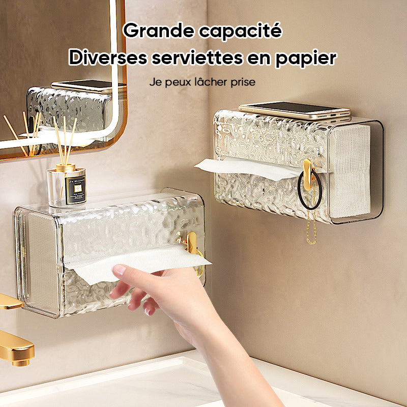 Étui organisateur de gants de toilette en tissu