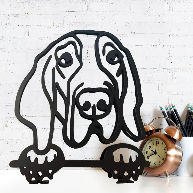 Hond minimalistische kunstsculptuur