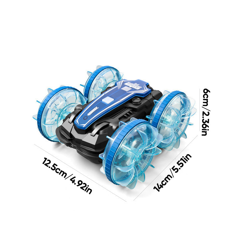RC Stuntauto voor Land en Water met 2 Afstandsbedieningen